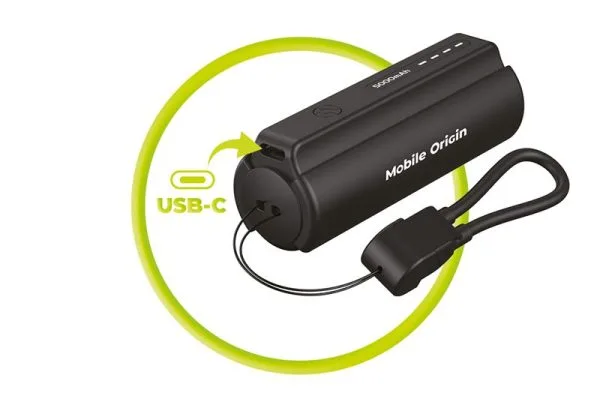Mobile Origin 5000mAh Compact PowerBank PB7 with Flashlight and USB-C Cable