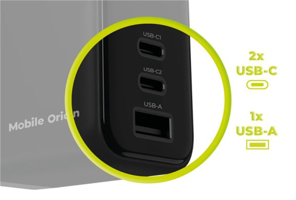 Mobile Origin 65W GaN Display Charger PW20 - 2x USB-C + USB-A