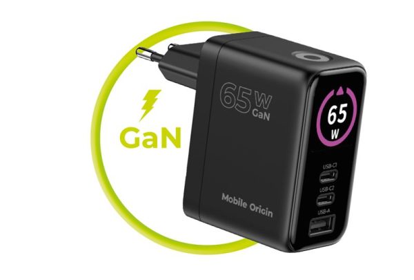 Mobile Origin 65W GaN Display Charger PW20 - 2x USB-C + USB-A
