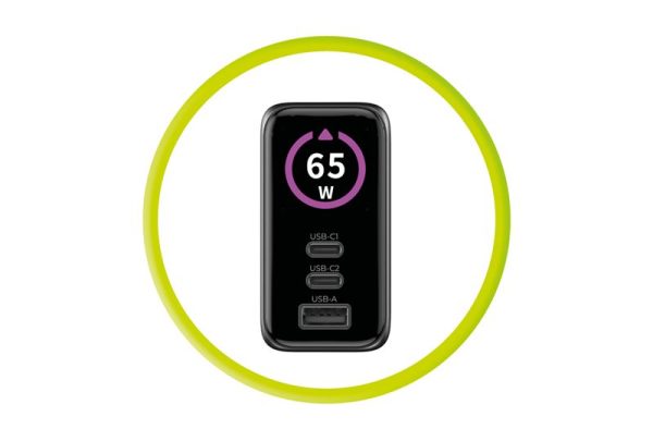 Mobile Origin 65W GaN Display Charger PW20 - 2x USB-C + USB-A