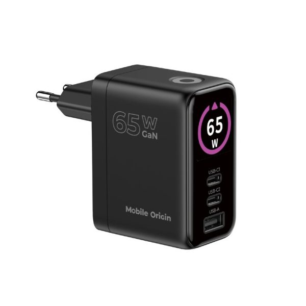 Mobile Origin 65W GaN Display Charger PW20 - 2x USB-C + USB-A