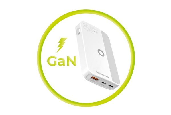 Mobile Origin 65W GaN III Slim Charger dual USB-C Single USB-A white