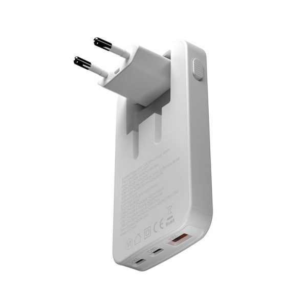Mobile Origin 65W GaN III Slim Charger dual USB-C Single USB-A white