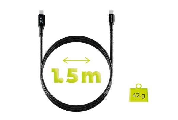 Mobile Origin 66W Display Cable USB-A to USB-C 15m CB1