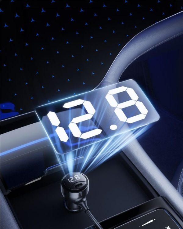 Mobile Origin 75W 5in1 Car Charger CA23 - 2x USB-C + USB-A Port 2x USB-C Cable