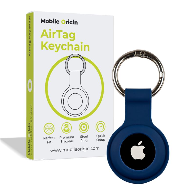 Mobile Origin AirTag KeyChain blue