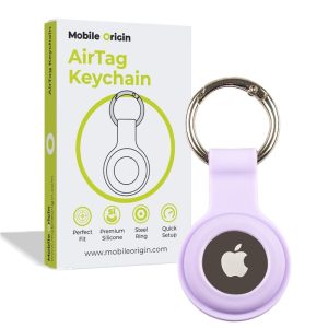 Mobile Origin AirTag KeyChain purple