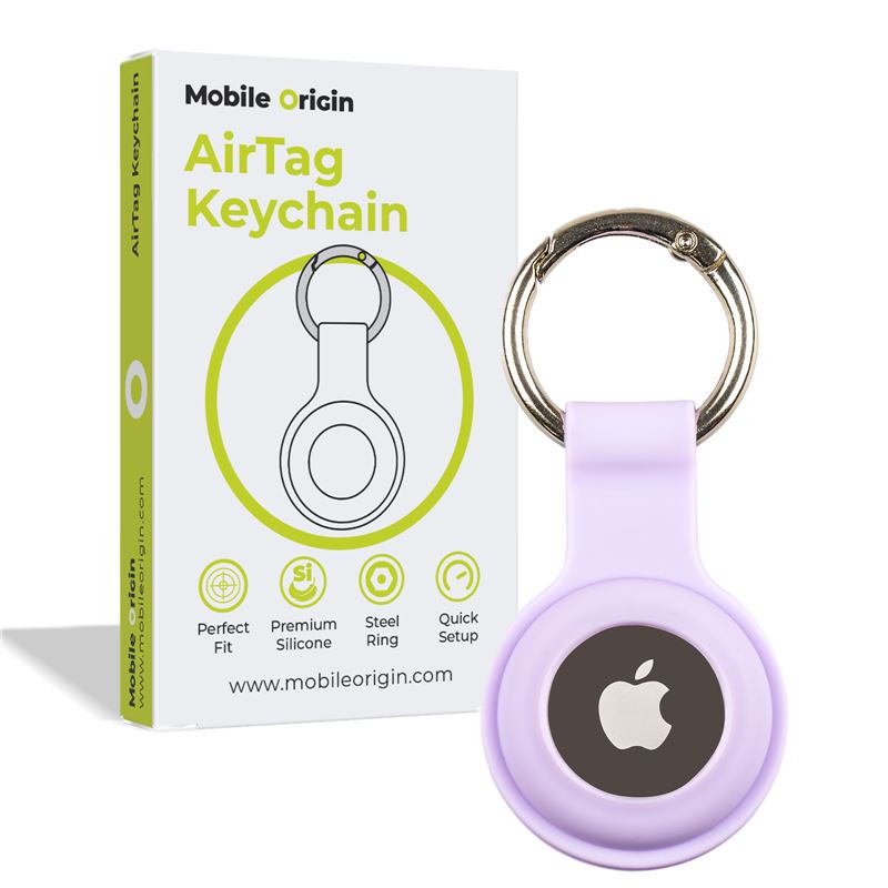 Mobile Origin AirTag KeyChain purple