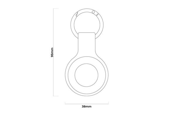 Mobile Origin AirTag KeyChain red