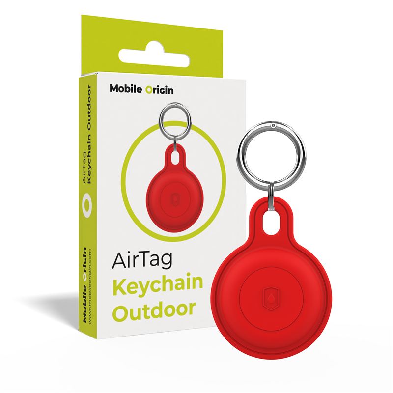 Mobile Origin AirTag Outdoor KeyChain red