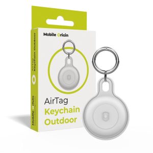 Mobile Origin AirTag Outdoor KeyChain white