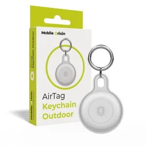 Mobile Origin AirTag Outdoor KeyChain white