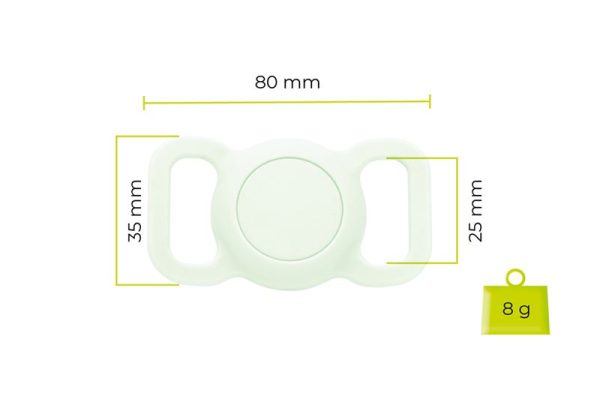 Mobile Origin AirTag Pet Collar luminous green