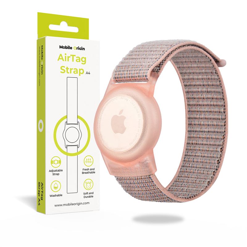 Mobile Origin AirTag Strap pink