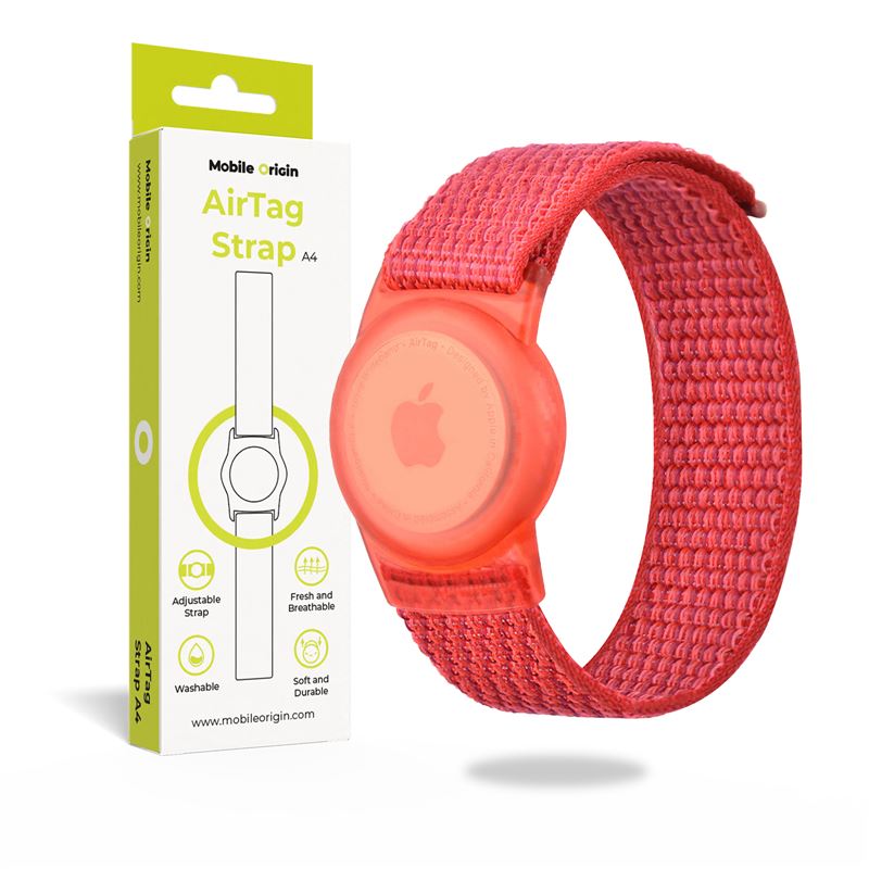 Mobile Origin AirTag Strap red
