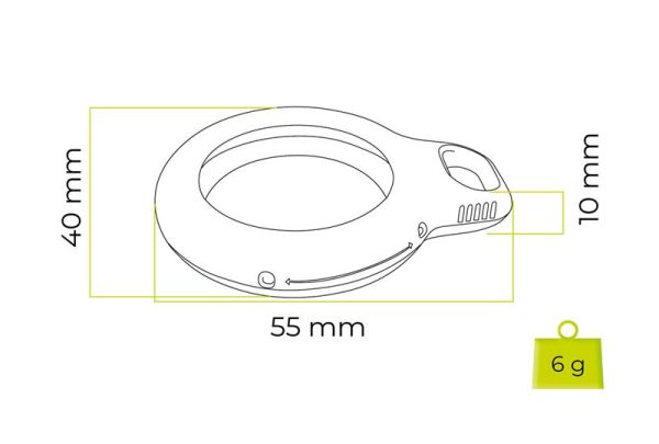 Mobile Origin Airtag Loop Case Holder A1 white