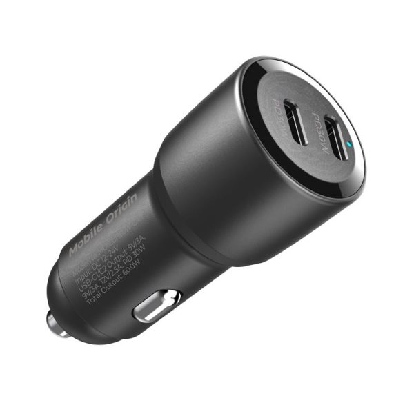 Mobile Origin Car Charger 60W 2 USB-C CA11