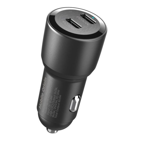 Mobile Origin Car Charger 60W 2 USB-C CA11