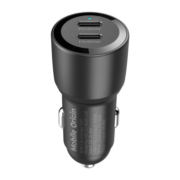 Mobile Origin Car Charger 60W 2 USB-C CA11