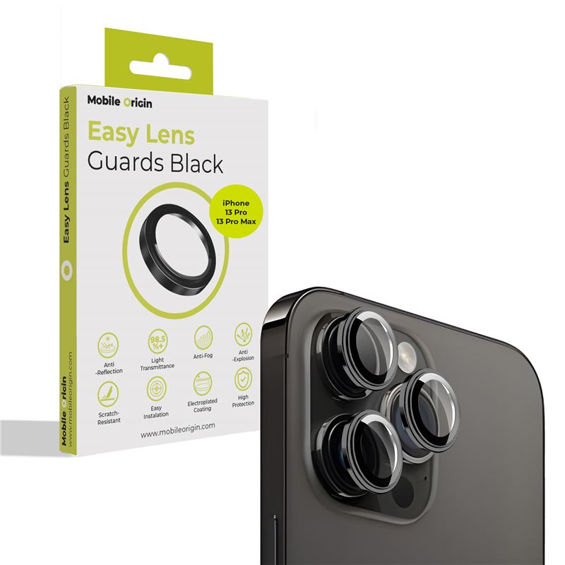 Mobile Origin Easy Lens guards black - iPhone 13 Pro / 13 Pro Max