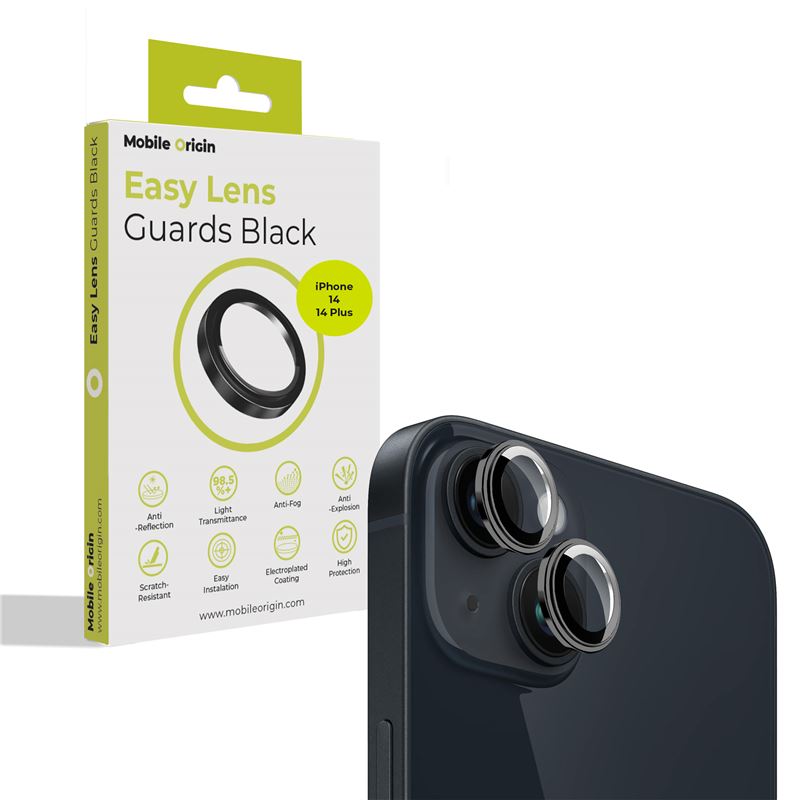 Mobile Origin Easy Lens guards black - iPhone 14 / 14 Plus