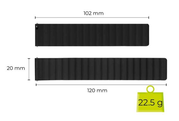 Mobile Origin Easy Strap Magnetic Watch 20mm Black