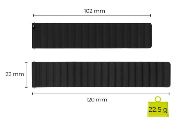 Mobile Origin Easy Strap Magnetic Watch 22mm Black