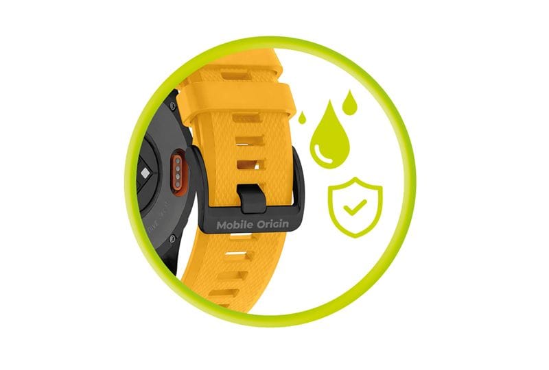Mobile Origin Easy Strap Qucik Fit for Garmin 20mm Yellow
