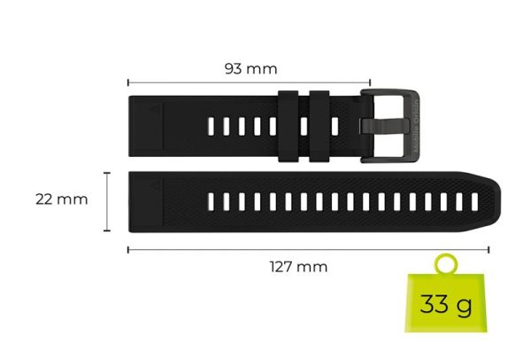 Mobile Origin Easy Strap Qucik Fit for Garmin 22mm Black