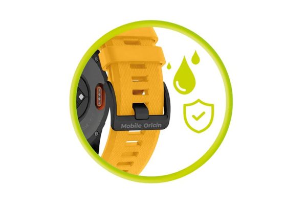 Mobile Origin Easy Strap Qucik Fit for Garmin 22mm Yellow