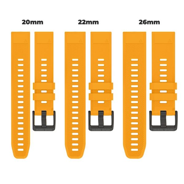 Mobile Origin Easy Strap Qucik Fit for Garmin 22mm Yellow