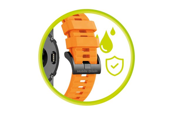 Mobile Origin Easy Strap Quick Fit for Garmin 22mm Orange