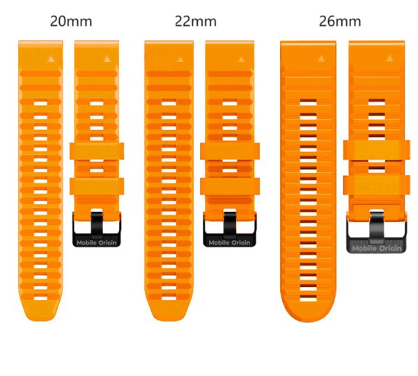 Mobile Origin Easy Strap Quick Fit for Garmin 22mm Orange