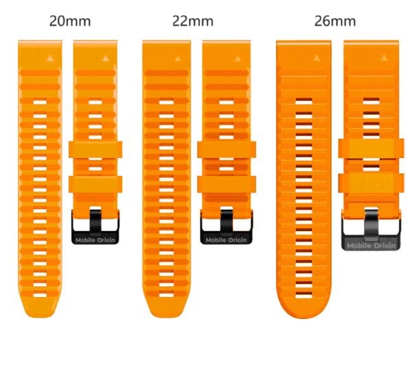 Mobile Origin Easy Strap Silicone Watch 20mm Orange