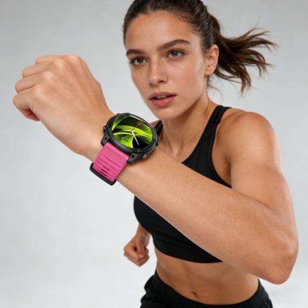 Mobile Origin Easy Strap Silicone Watch 20mm Pink