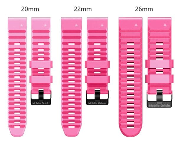 Mobile Origin Easy Strap Silicone Watch 20mm Pink