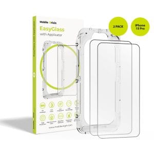 Mobile Origin EasyGlass with Applicator iPhone 15 Pro 2 pack
