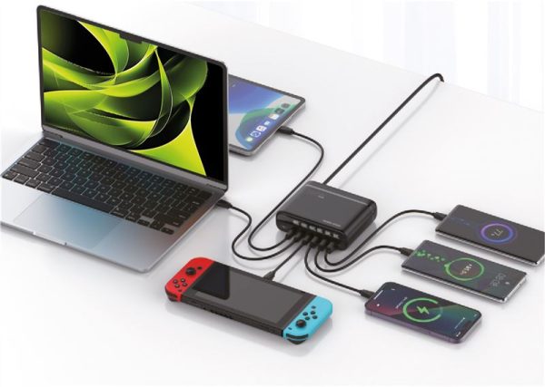 Mobile Origin GaN 140W Travel Charger Hub PW12 EU/UK/US 3x USB-C + 3x USB-A