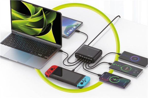 Mobile Origin GaN 140W Travel Charger Hub PW12 EU/UK/US 3x USB-C + 3x USB-A