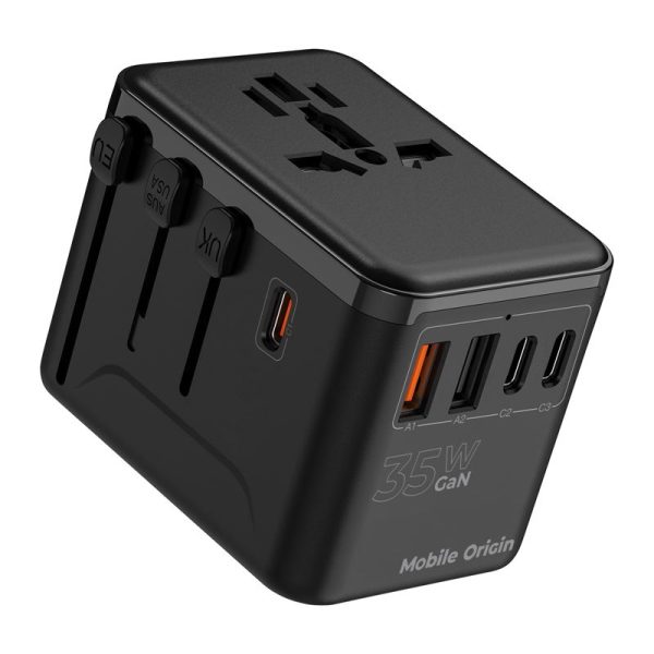 Mobile Origin GaN 35W Travel Adapter PW4 EU/UK/US/AUS 3x USB-C + 2x USB-A 