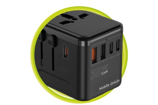 Mobile Origin GaN 35W Travel Adapter PW4 EU/UK/US/AUS 3x USB-C + 2x USB-A 