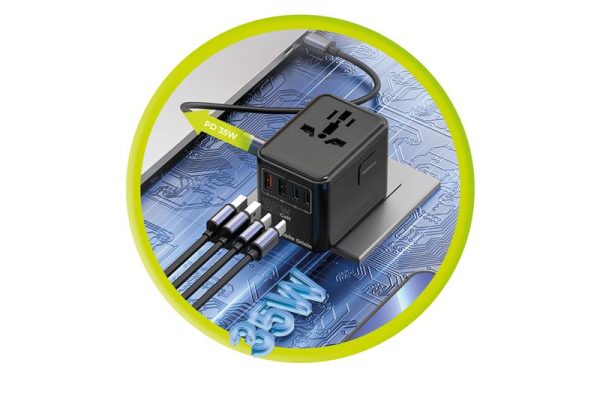 Mobile Origin GaN 35W Travel Adapter PW4 EU/UK/US/AUS 3x USB-C + 2x USB-A 