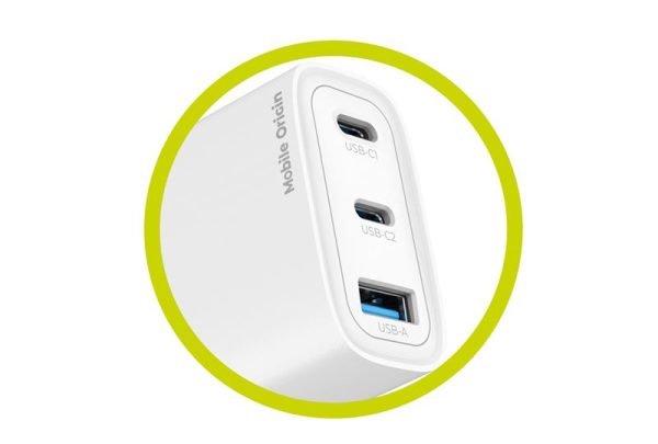 Mobile Origin GaN 40W Wall Charger MO13 white 1 USB-A + 2 USB-C