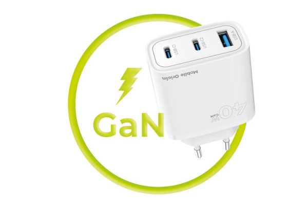 Mobile Origin GaN 40W Wall Charger MO13 white 1 USB-A + 2 USB-C