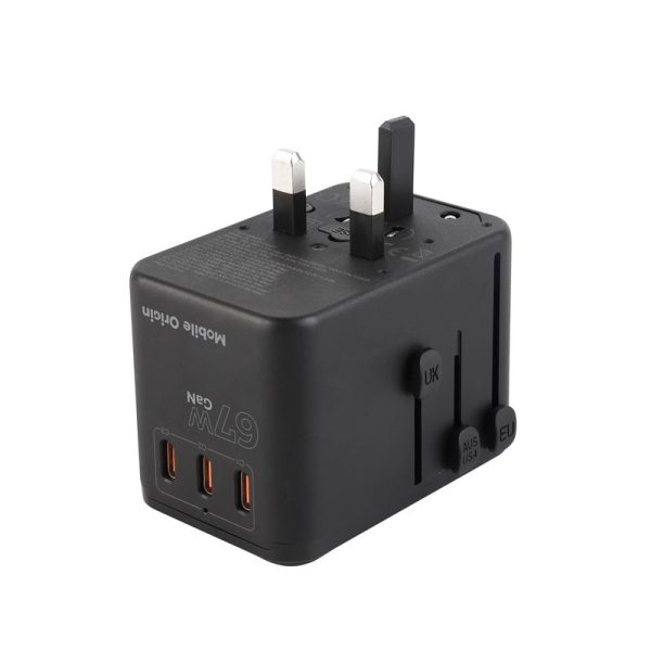 Mobile Origin GaN 67W Travel Adapter PW5 EU/UK/US/AUS 3x USB-C + USB-A