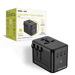 Mobile Origin GaN 67W Travel Adapter PW5 EU/UK/US/AUS 3x USB-C + USB-A