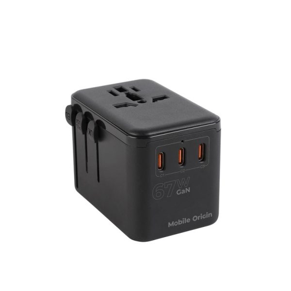 Mobile Origin GaN 67W Travel Adapter PW5 EU/UK/US/AUS 3x USB-C + USB-A