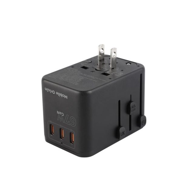 Mobile Origin GaN 67W Travel Adapter PW5 EU/UK/US/AUS 3x USB-C + USB-A