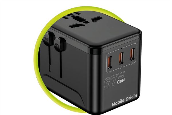 Mobile Origin GaN 67W Travel Adapter PW5 EU/UK/US/AUS 3x USB-C + USB-A