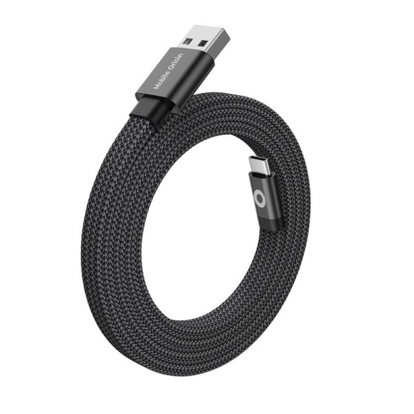 Mobile Origin Magnetic Flat Patented Original Cable USB-A to USB-C 1m black  